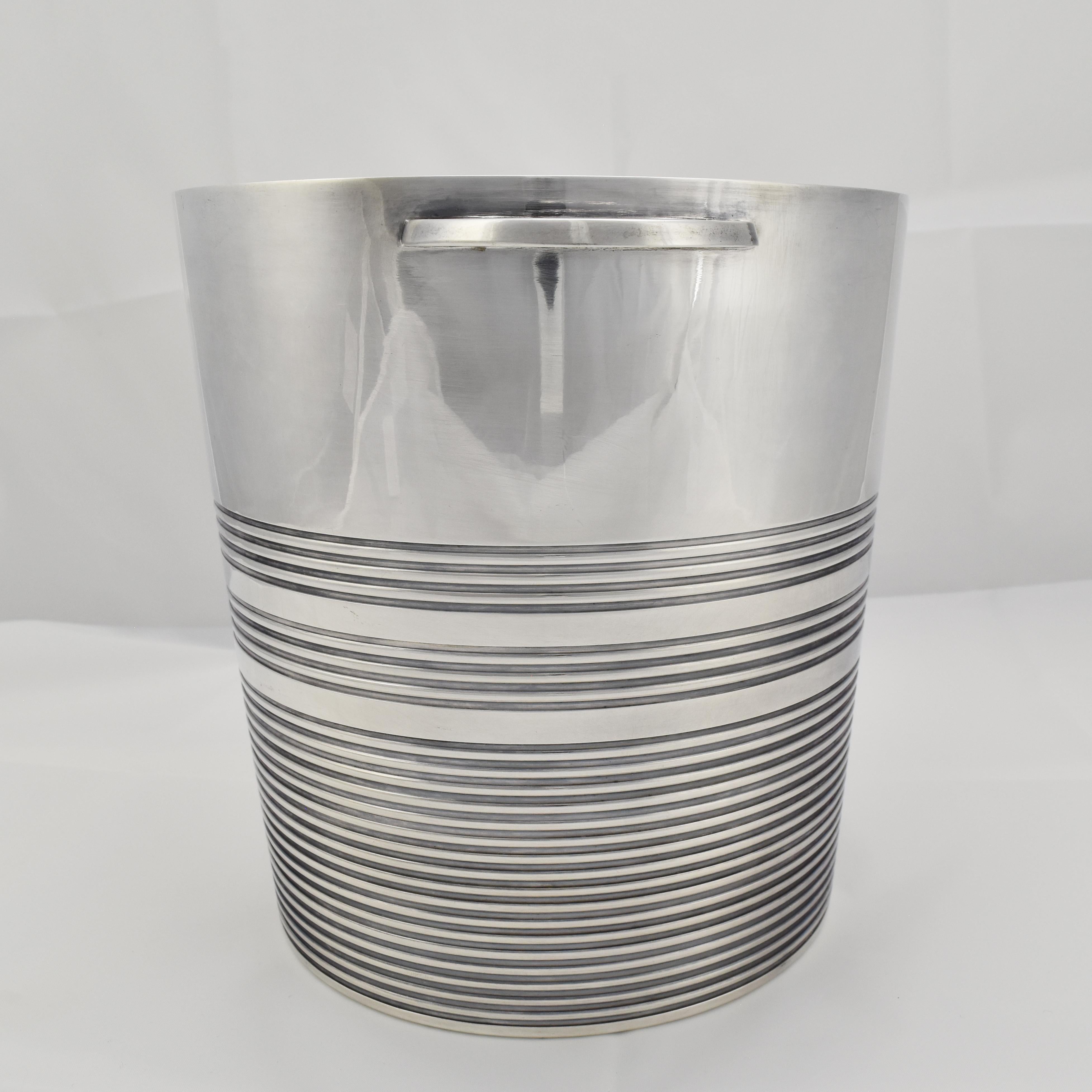 French Art Deco Champagne Ice Bucket / Wine Cooler by Orfèvrerie Ercuis Paris For Sale 5