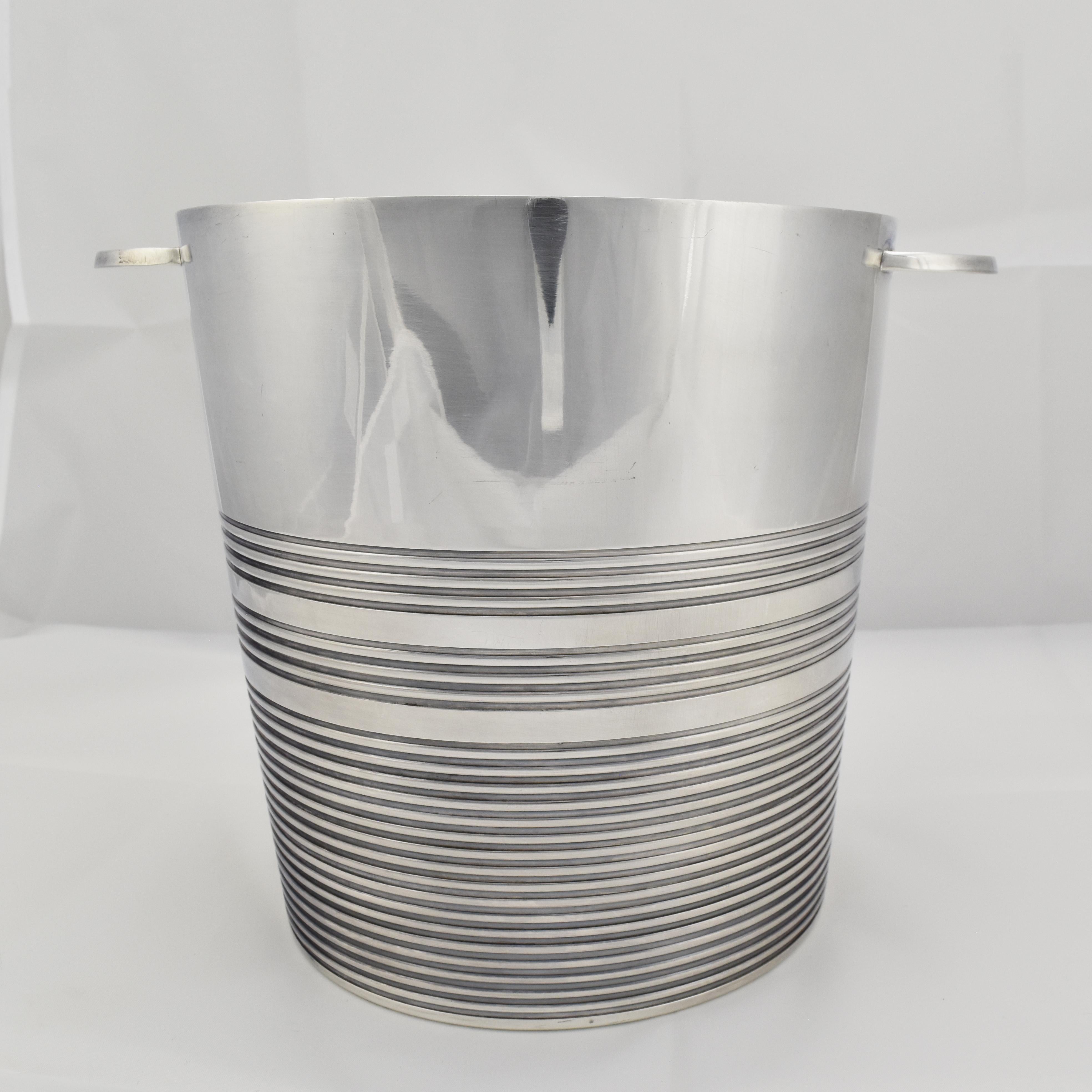 French Art Deco Champagne Ice Bucket / Wine Cooler by Orfèvrerie Ercuis Paris For Sale 6