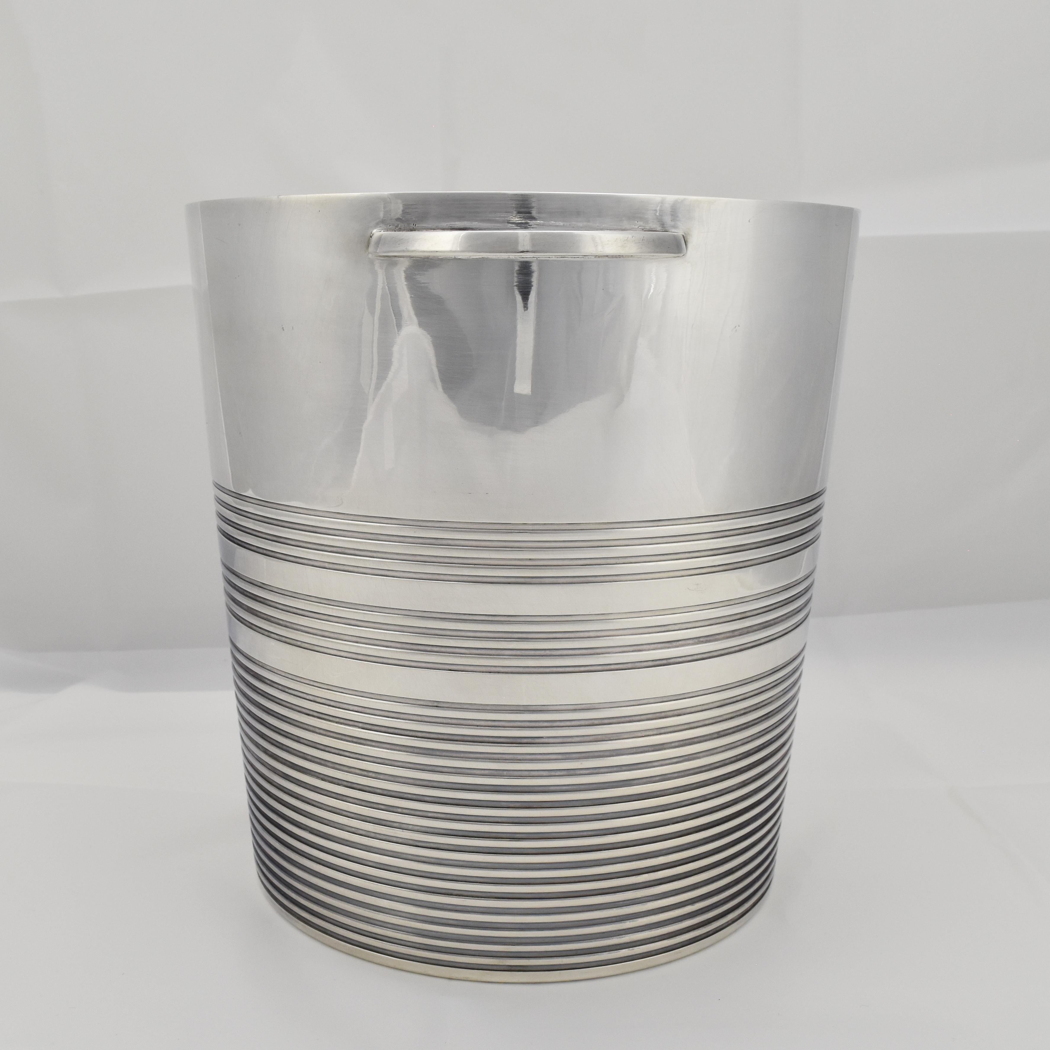 French Art Deco Champagne Ice Bucket / Wine Cooler by Orfèvrerie Ercuis Paris For Sale 7