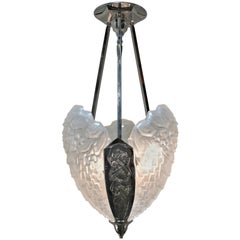 French Art Deco Chandelier by A. Neut