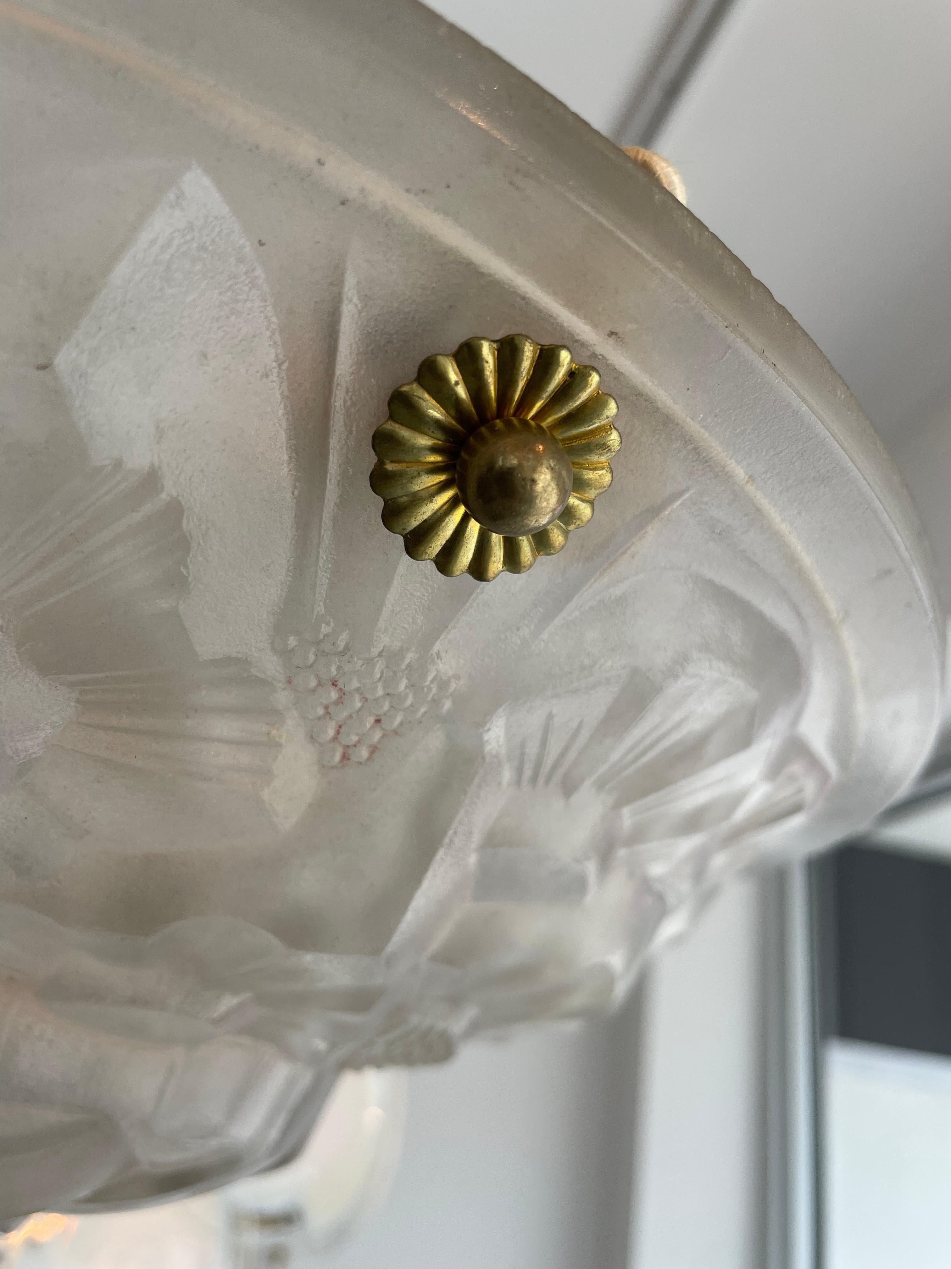 French Art Deco Chandelier by Degue For Sale 4