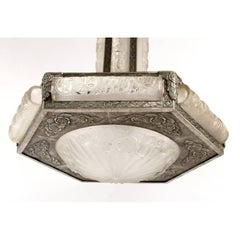 French Art Deco Chandelier by Degue