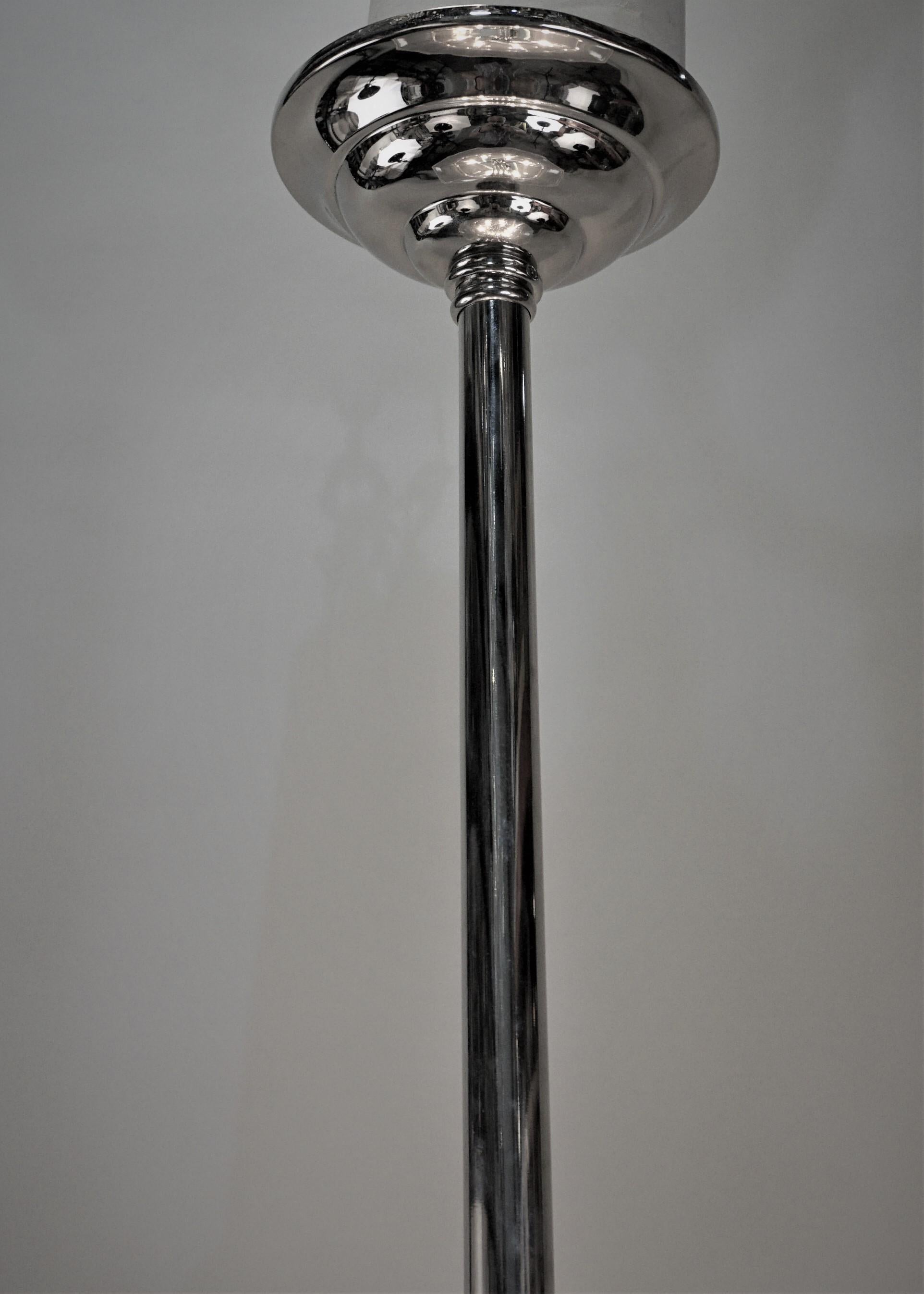 Glass French Art Deco Chandelier by Degue