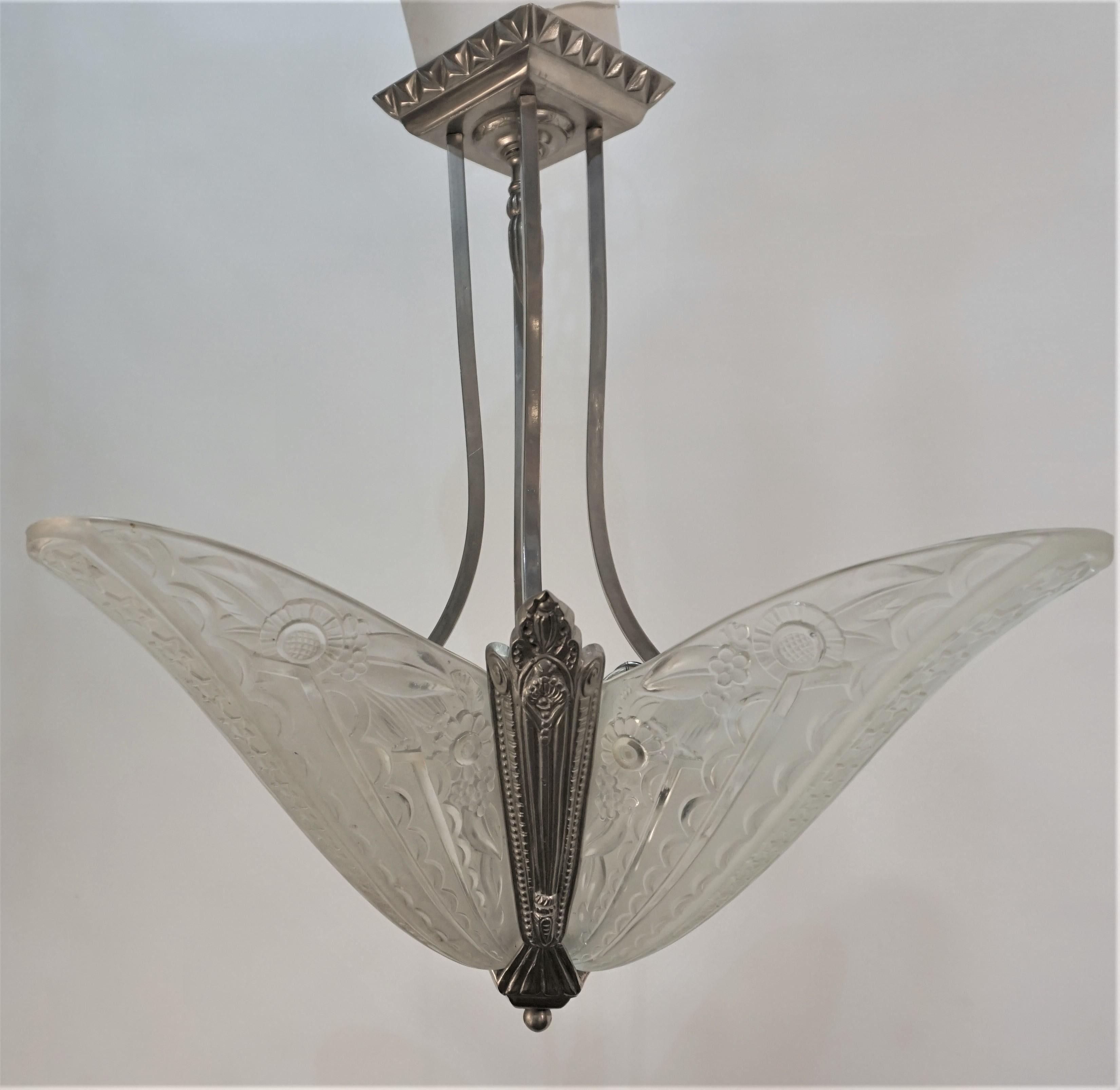 French Art Deco Chandelier by Donna Paris For Sale 2