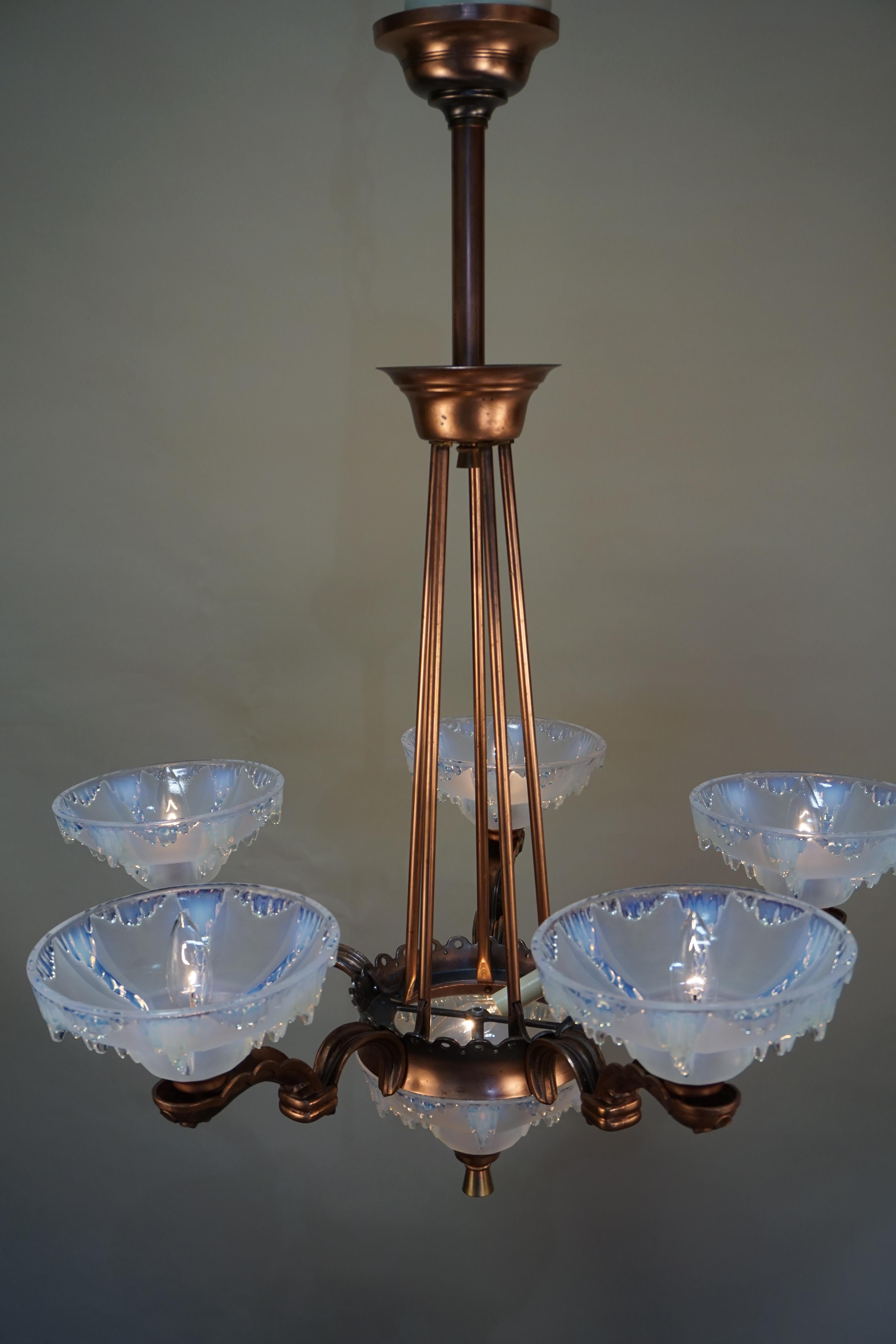 French Art Deco Chandelier by Ezan 2