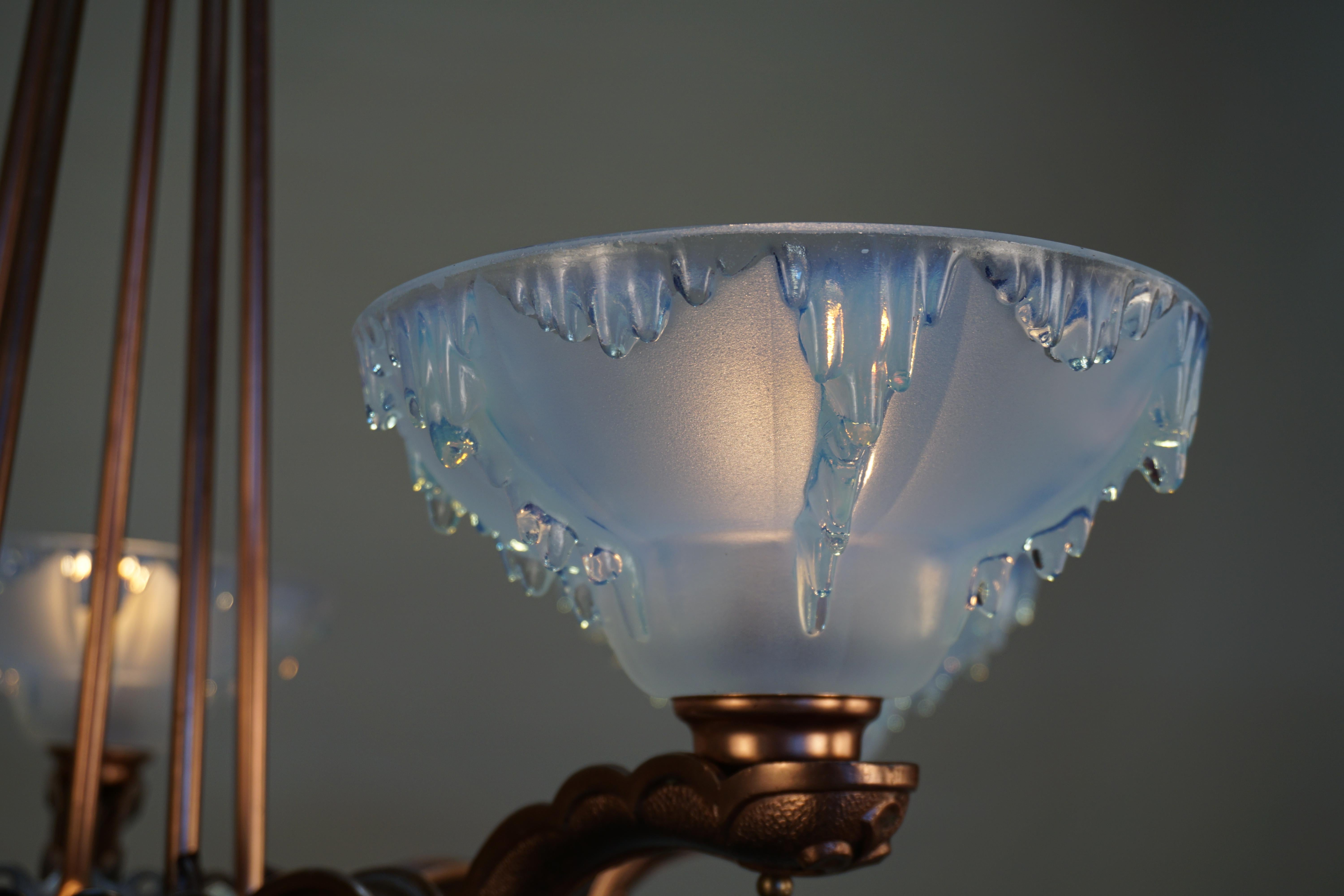 French Art Deco Chandelier by Ezan 3