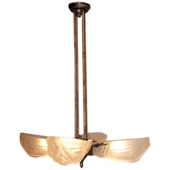 Lampadario francese Art Deco di "Francis Hubens
