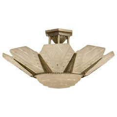 French Art Deco Chandelier by G Leleu