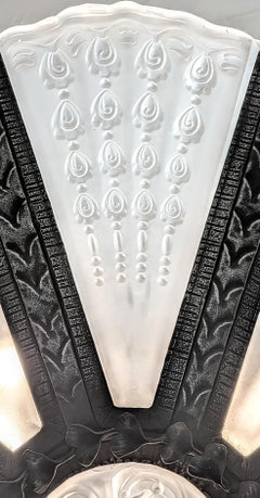 Französischer Art-déco-Kronleuchter von Genet et Michon