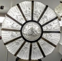 Französischer Art Déco-Kronleuchter von Genet & Michon (Paar erhältlich)