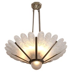 Vintage French Art Deco chandelier by Genet & Michon 