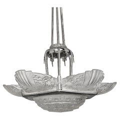 French Art Deco Chandelier by “Georges LELEU”