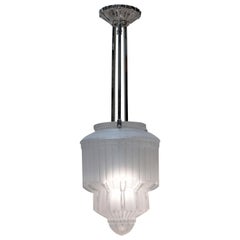 Französischer Art-Déco-Kronleuchter von Lorrain/ Daum