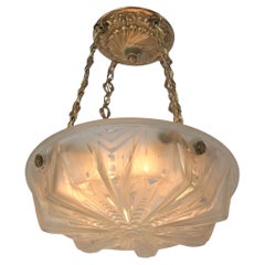 French Art Deco Chandelier by Muller Freres