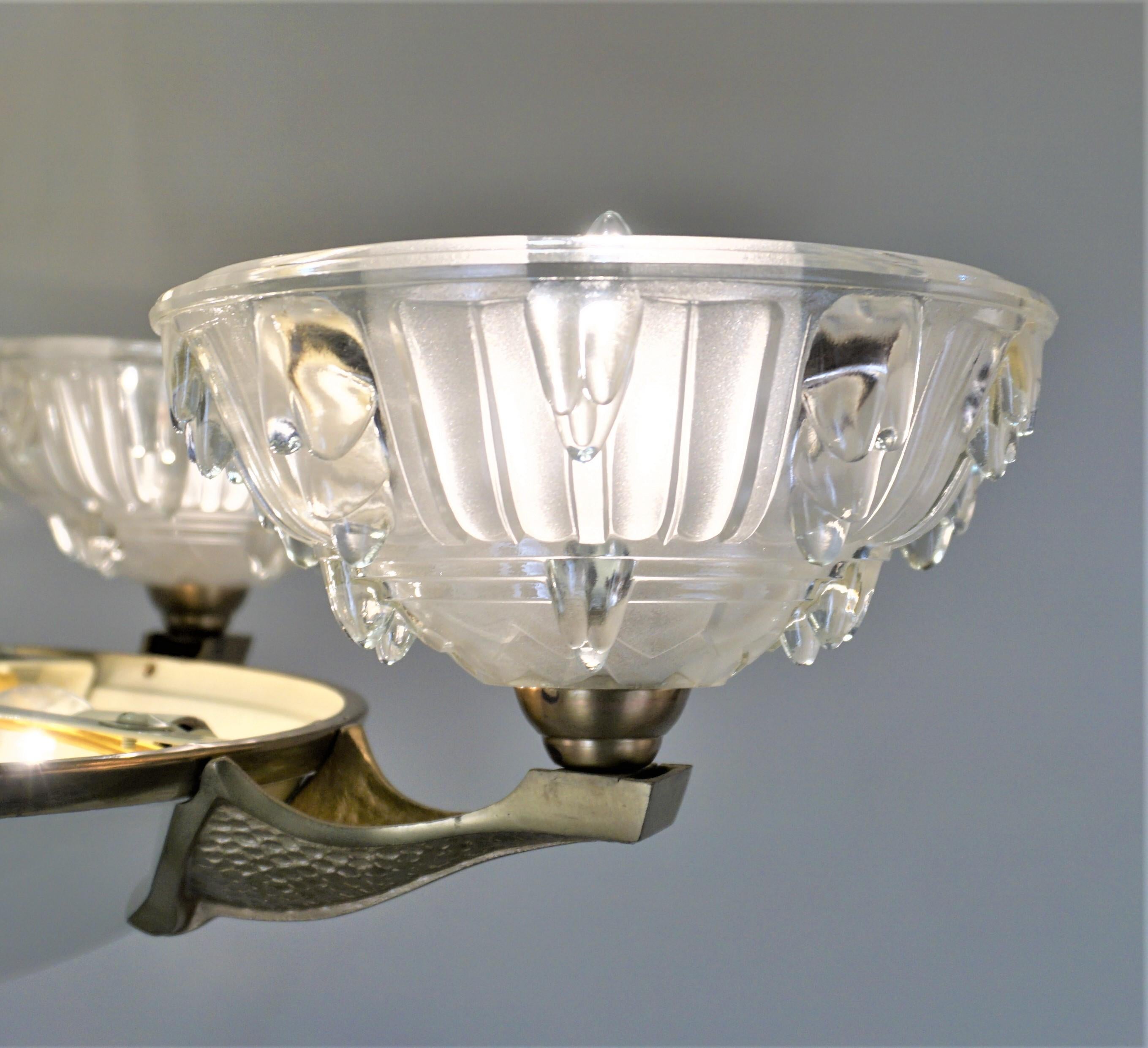French Art Deco Chandelier by Patitot 3