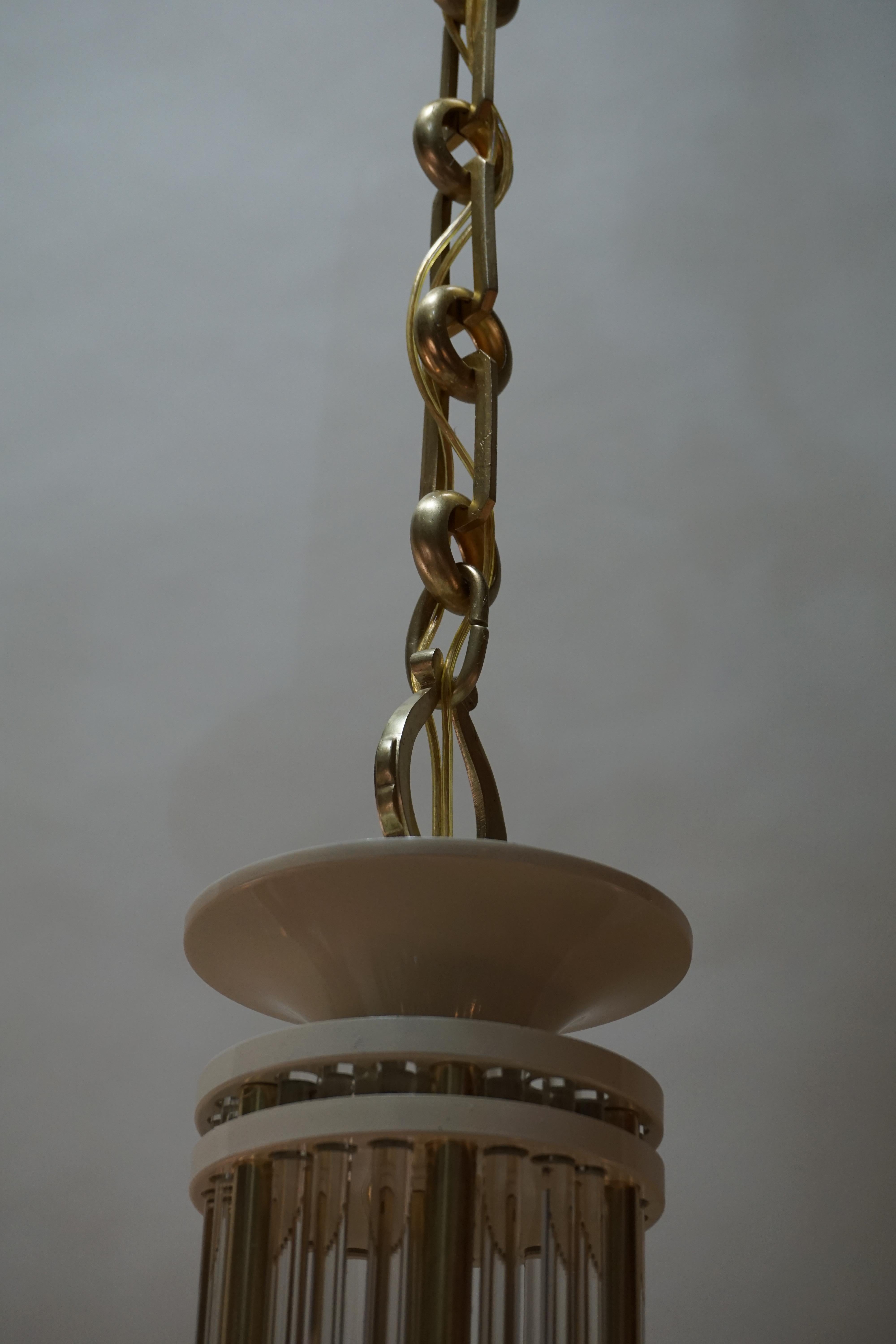 French Art Deco Chandelier by Petitot 3