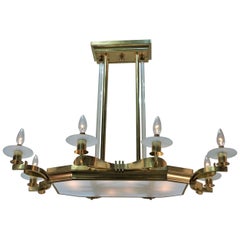 French Art Deco Chandelier by Petitot