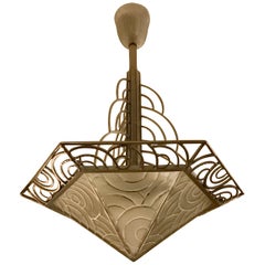 French Art Deco Chandelier by Pierre D’avesn