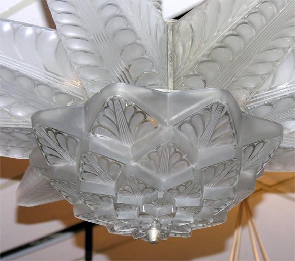 French Art Deco Chandelier by Rene Lalique 