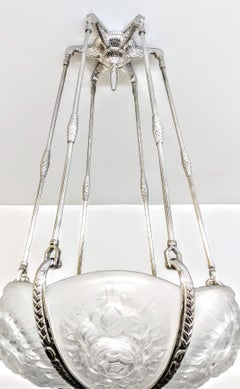 French Art Deco Chandelier by Genet Michon