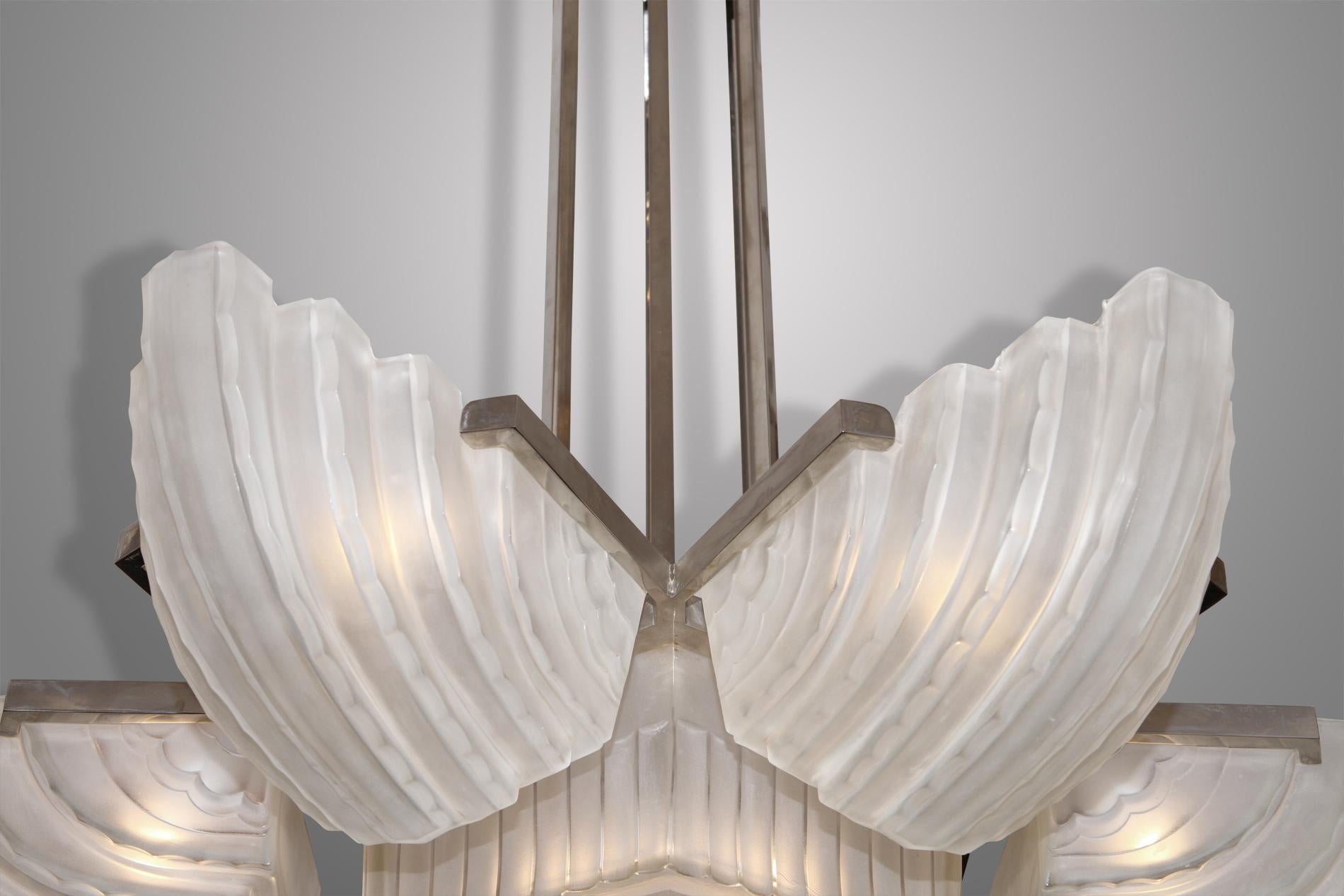 large art deco chandelier