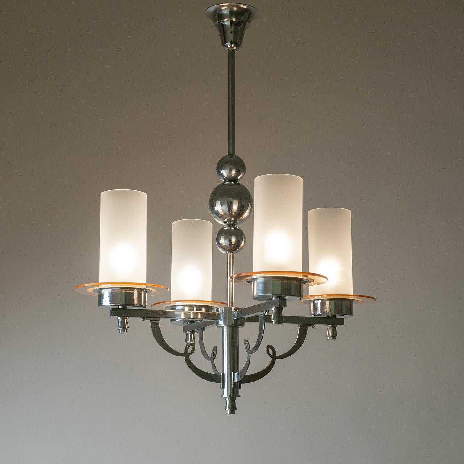 French Art Deco Chandelier, circa 1940 For Sale 5