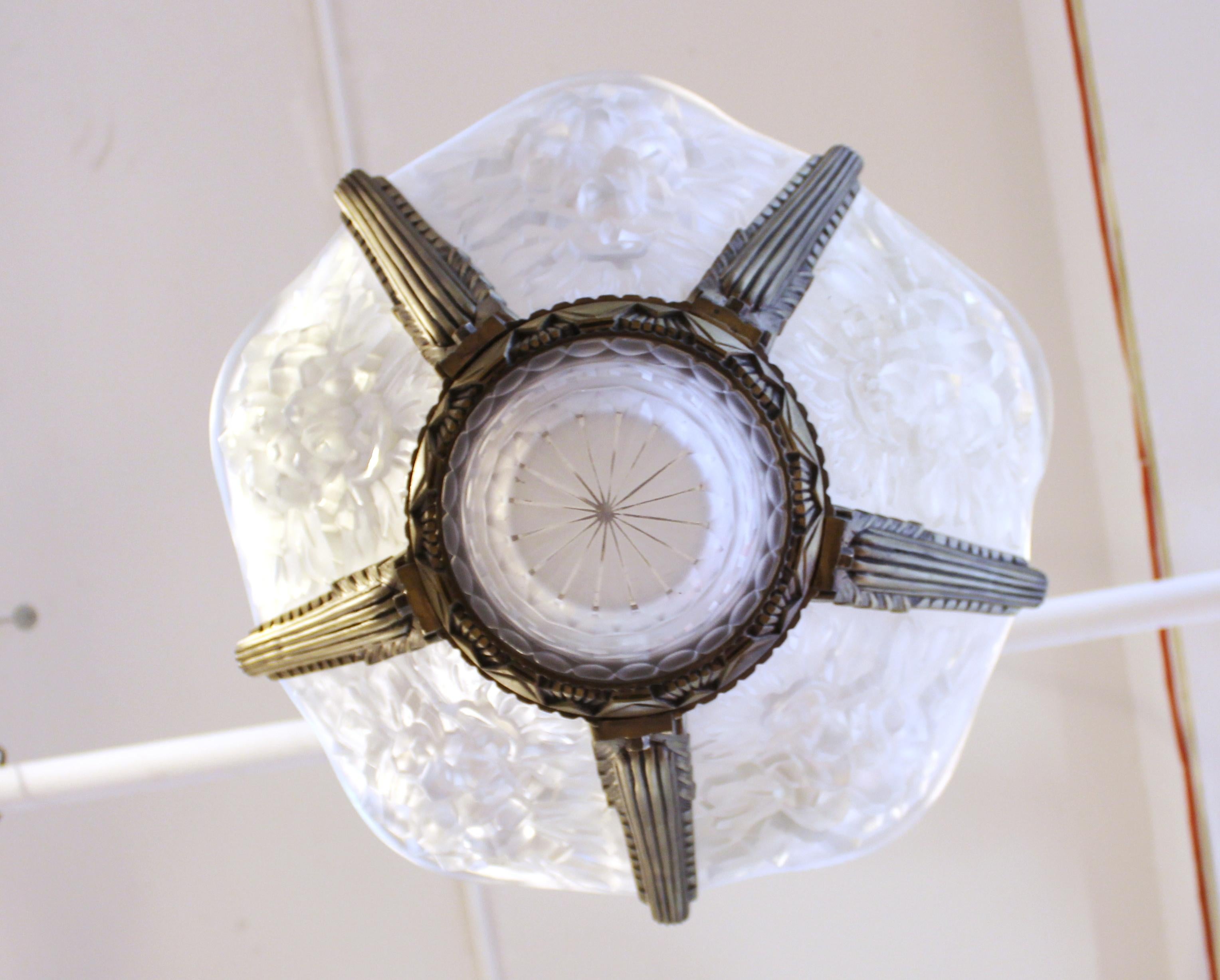 French Art Deco Chandelier In Good Condition In New York, NY