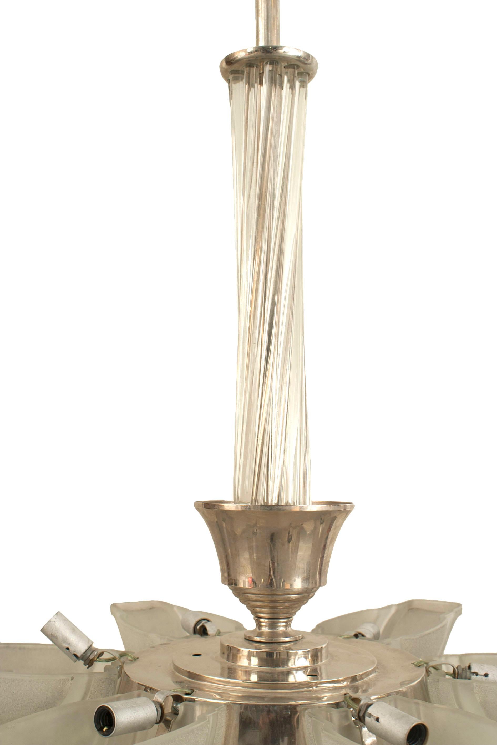 French Art Deco Chandelier  In Good Condition In New York, NY