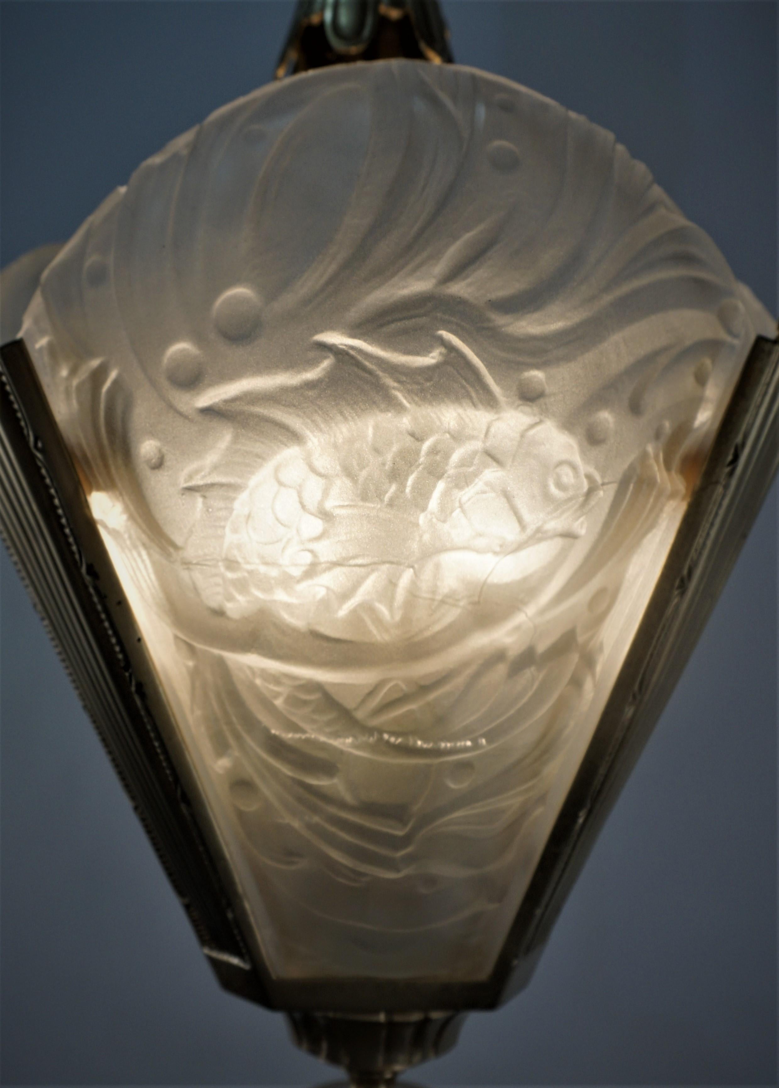 French Art Deco Chandelier 1