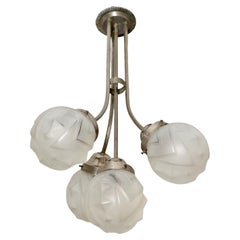 French Art Deco Chandelier from the Verrerie Des Vosges, 1930s