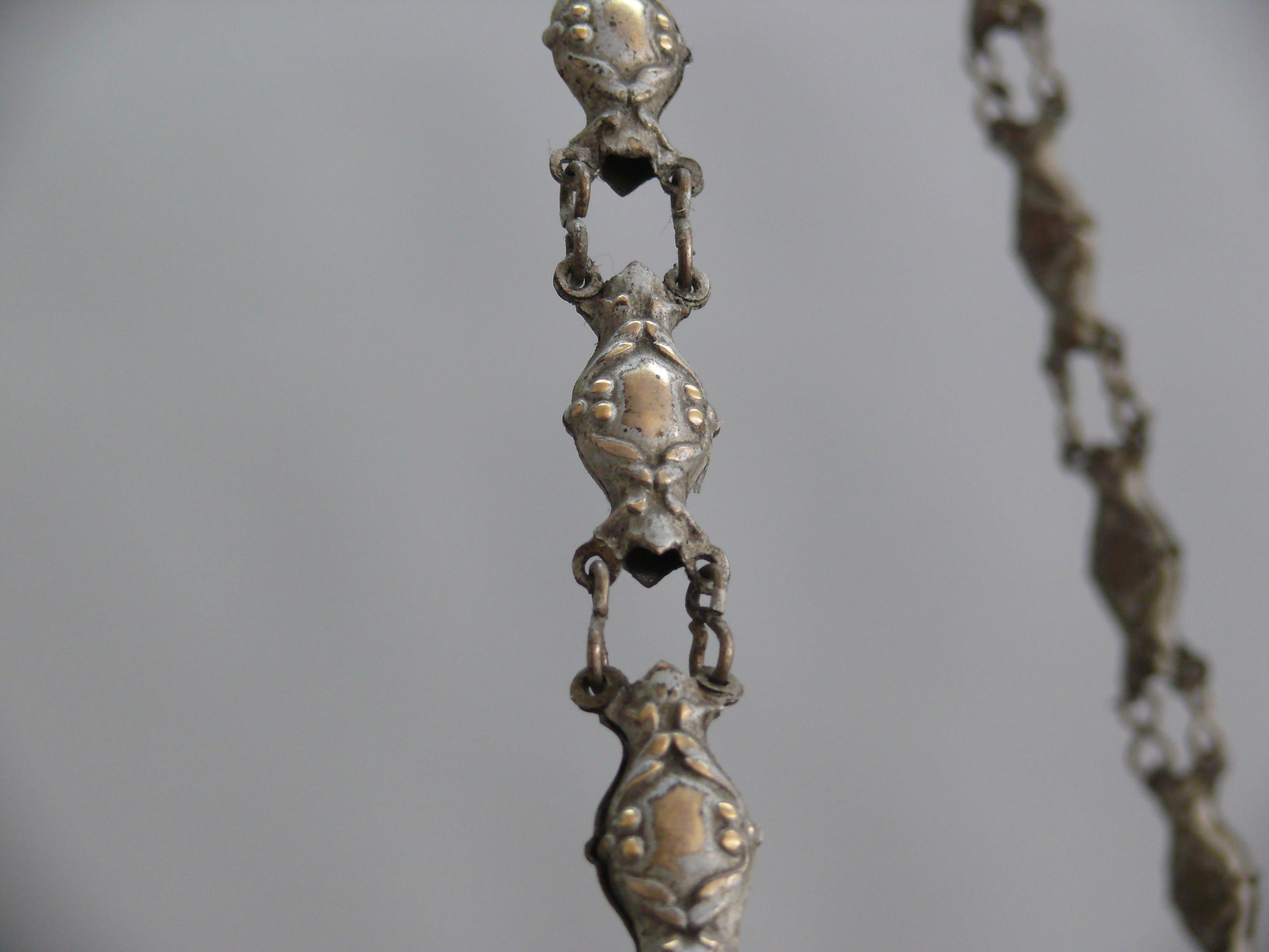 French Art Déco Chandelier, Pendant Light, Muller Frères Luneville, 1920s For Sale 5