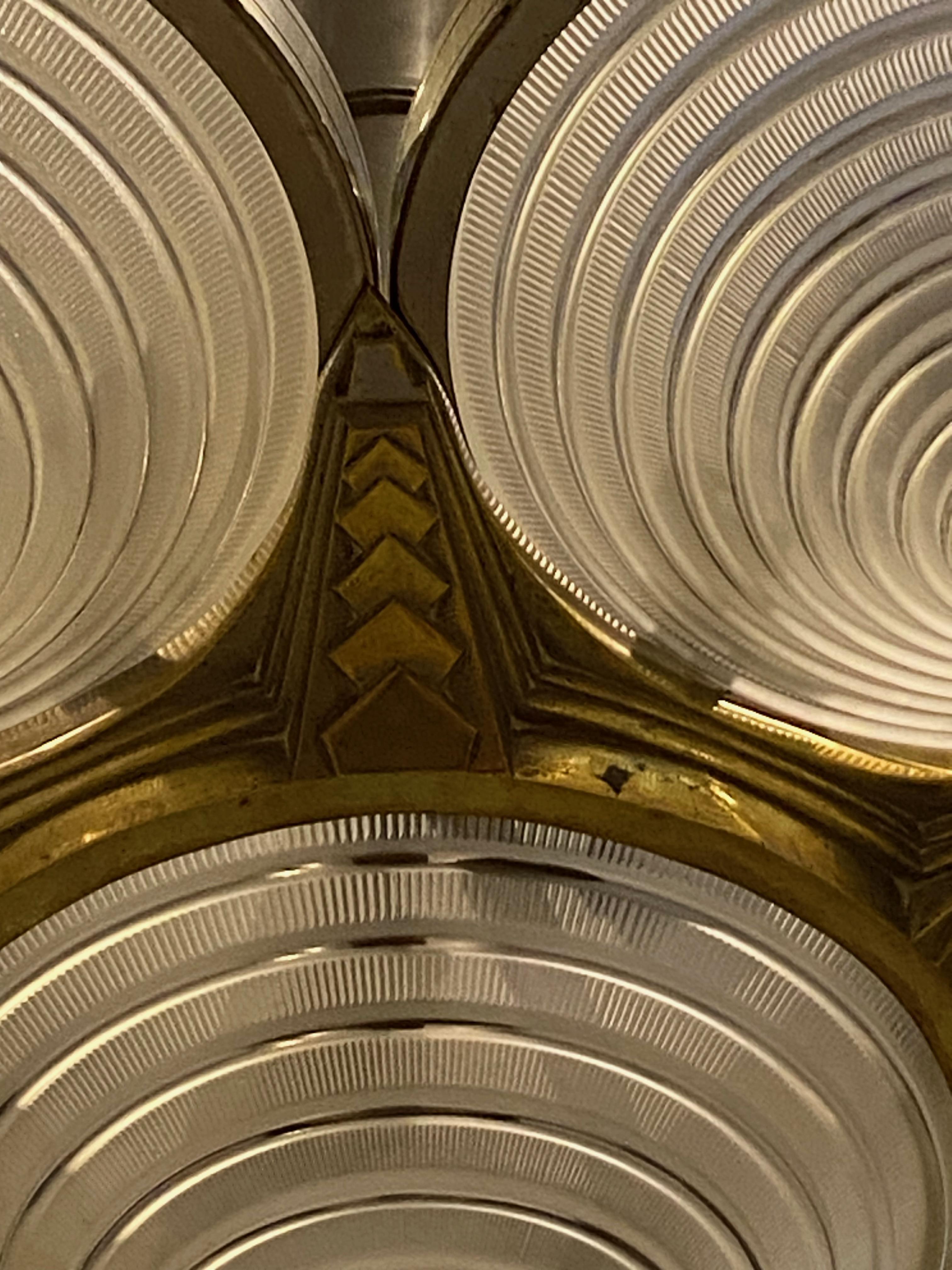 Lustre Art déco français signé par G Leleu en vente 3