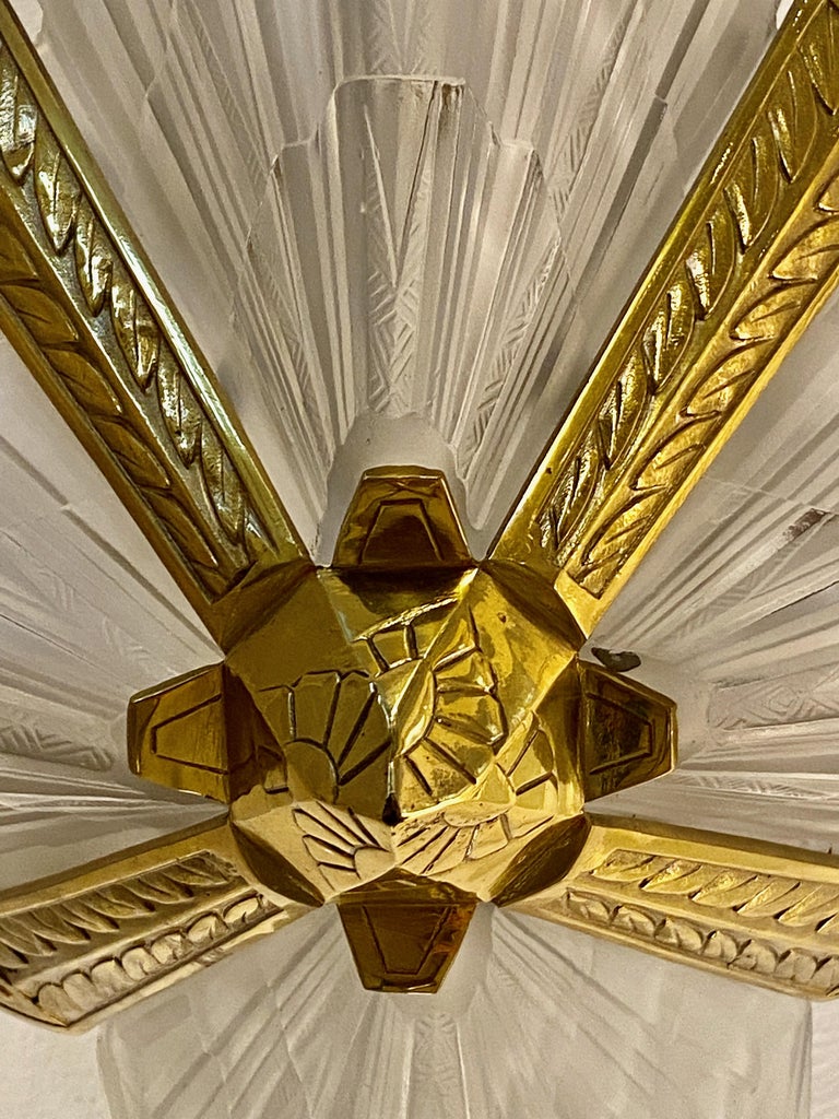 Beautiful view of Art Deco Chandelier