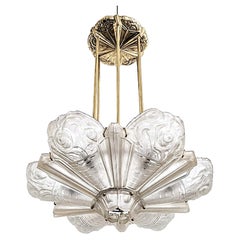  French Art Deco Chandelier Signed by Sabino