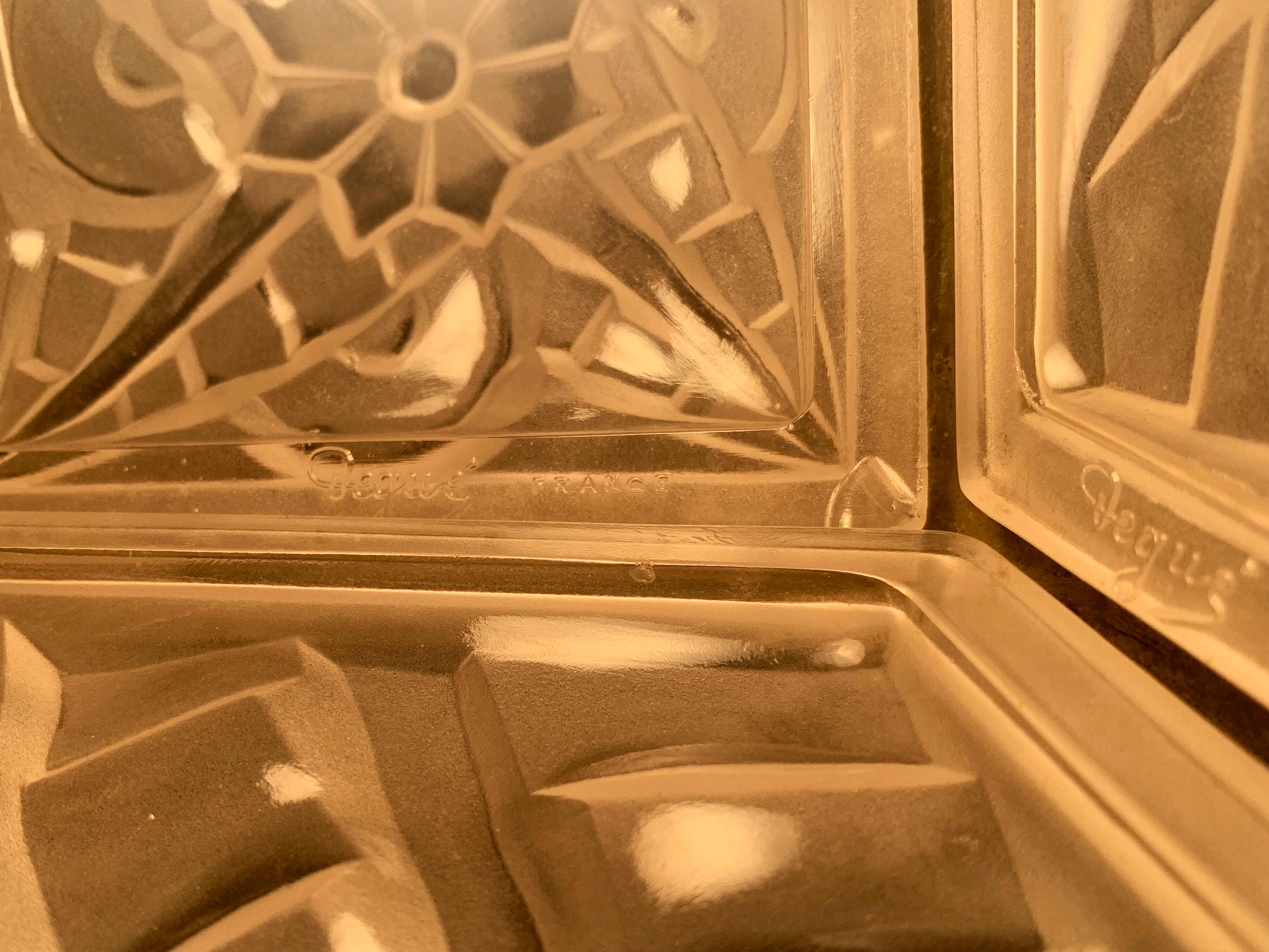 Lampadario Art Deco francese firmato 