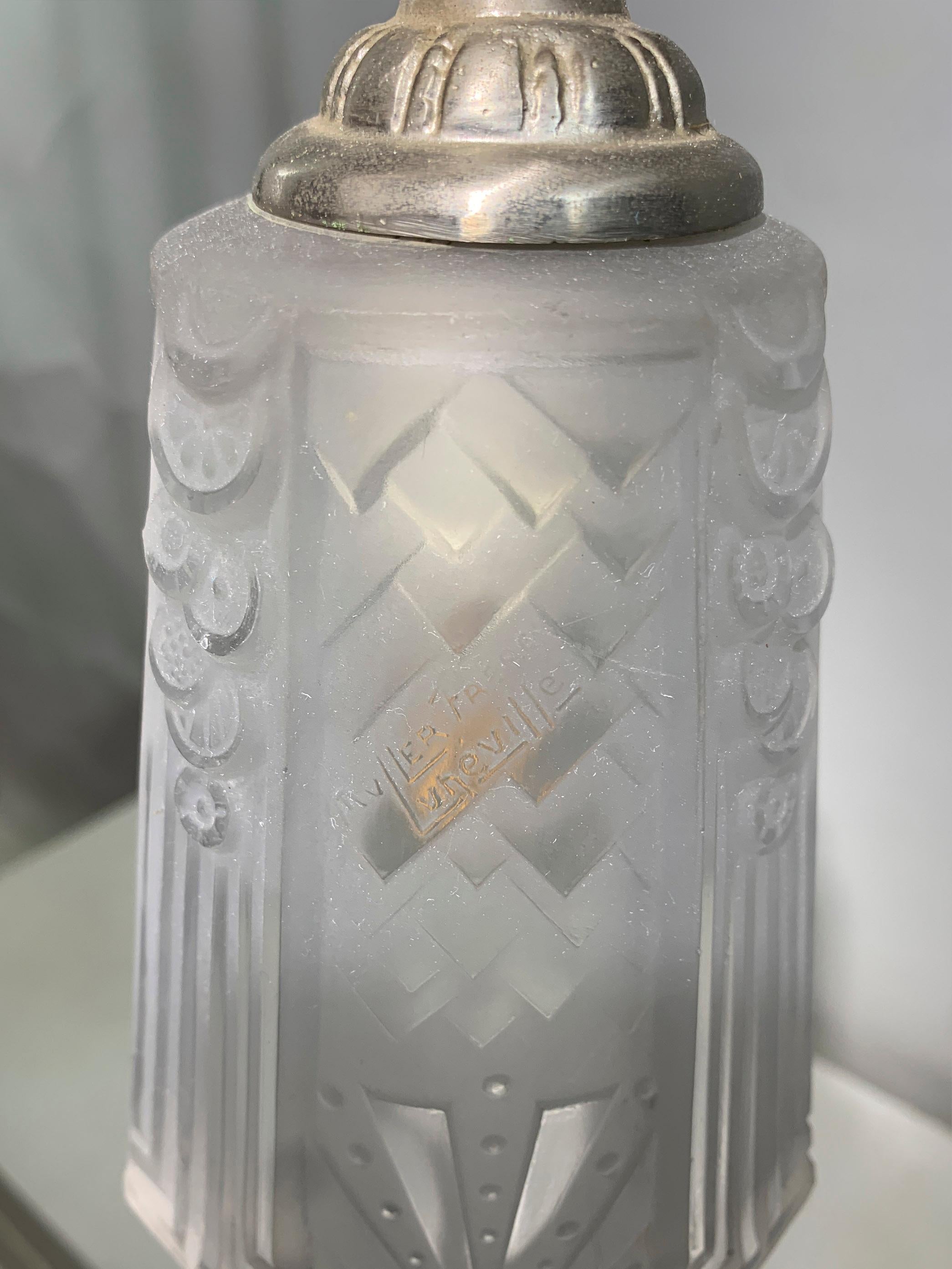 French Art Deco Chandelier Signed 