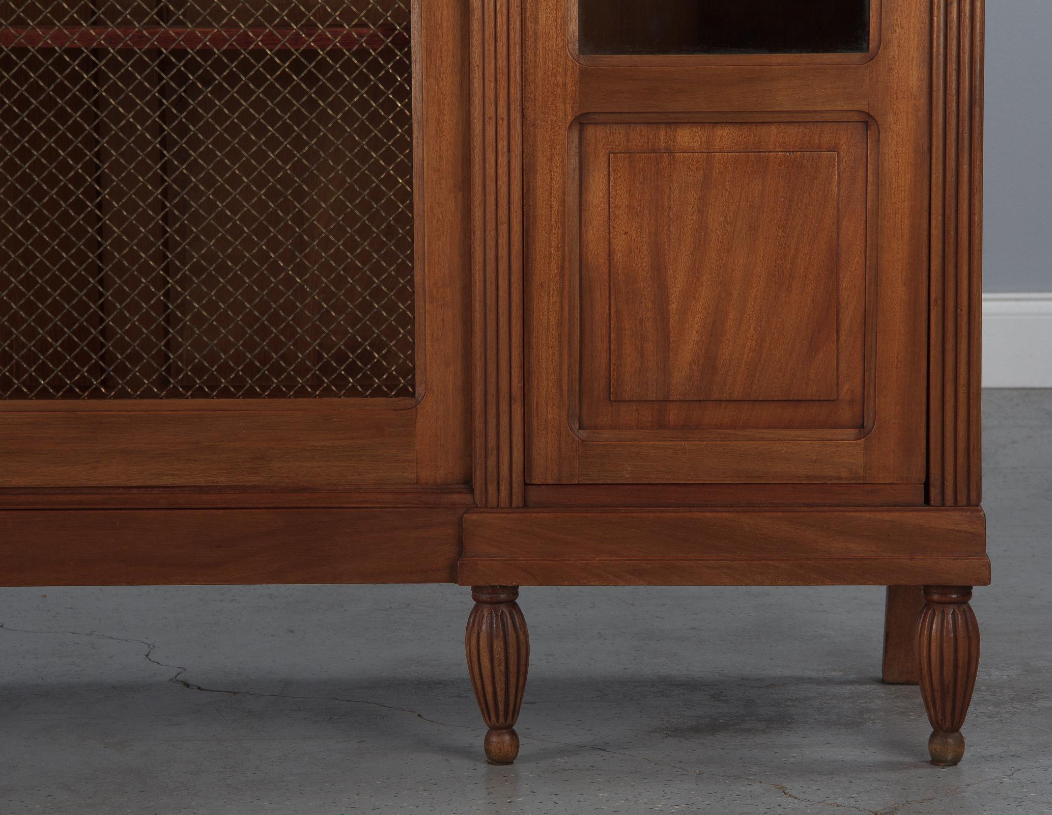 French Art Deco Cherrywood Bookcase, 1930s 11