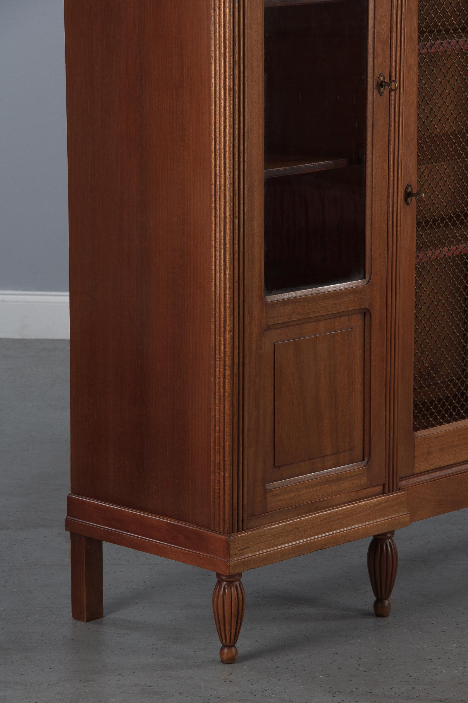 French Art Deco Cherrywood Bookcase, 1930s 4