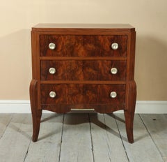 French Art Deco Chest in Walnut, circa 1930