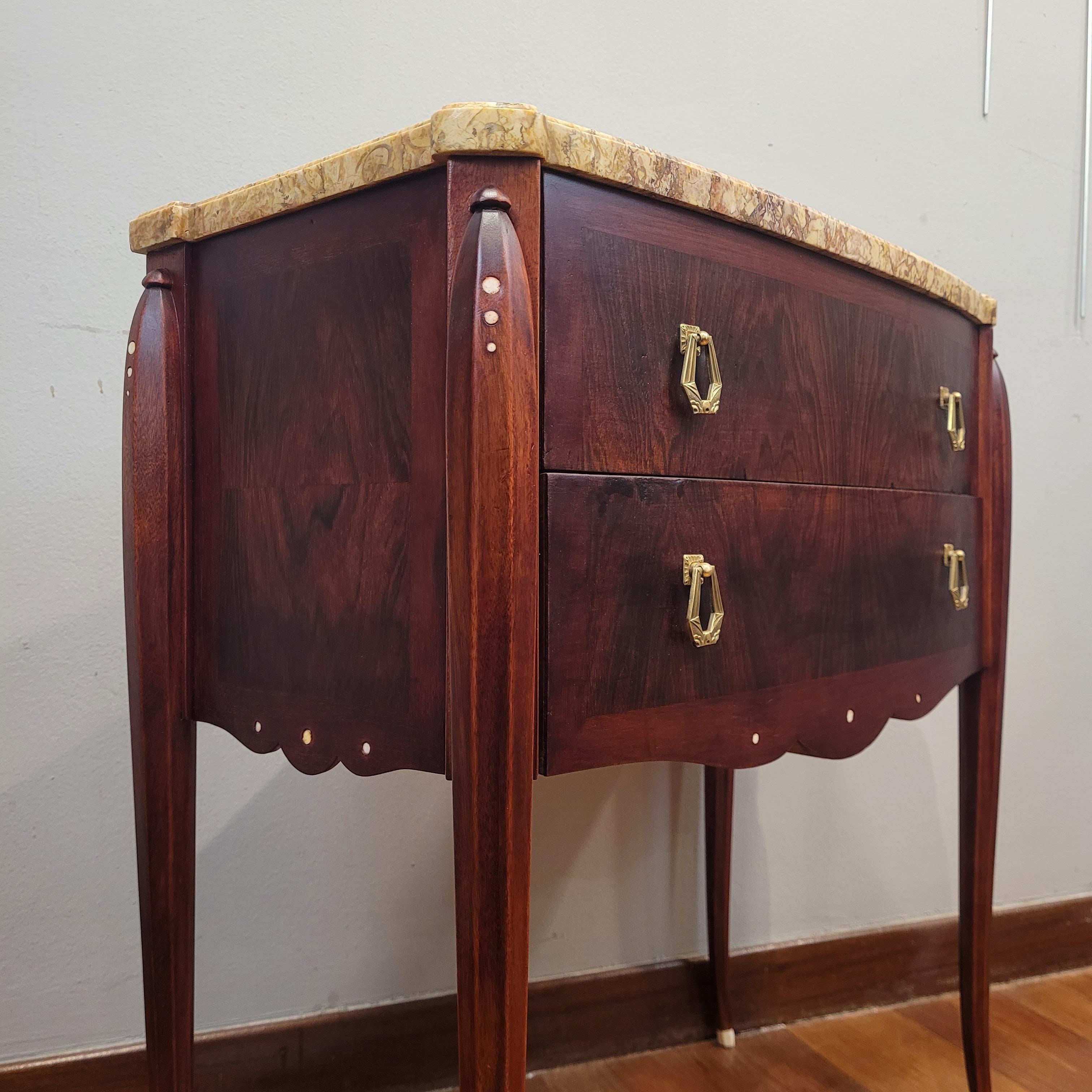 Cómoda francesa art déco J. E.Ruhlmann madera hueso Bronce en venta