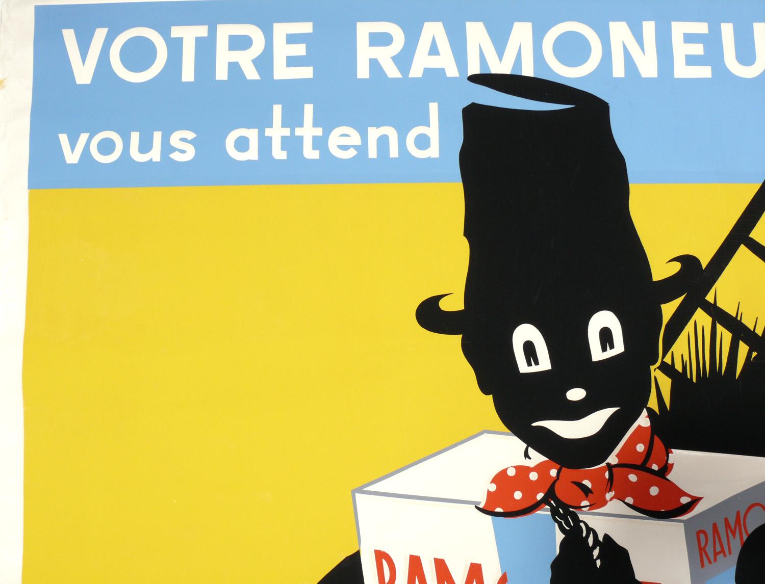 Art déco Affiche lithographique française Art Déco - Pull de cheminée en vente