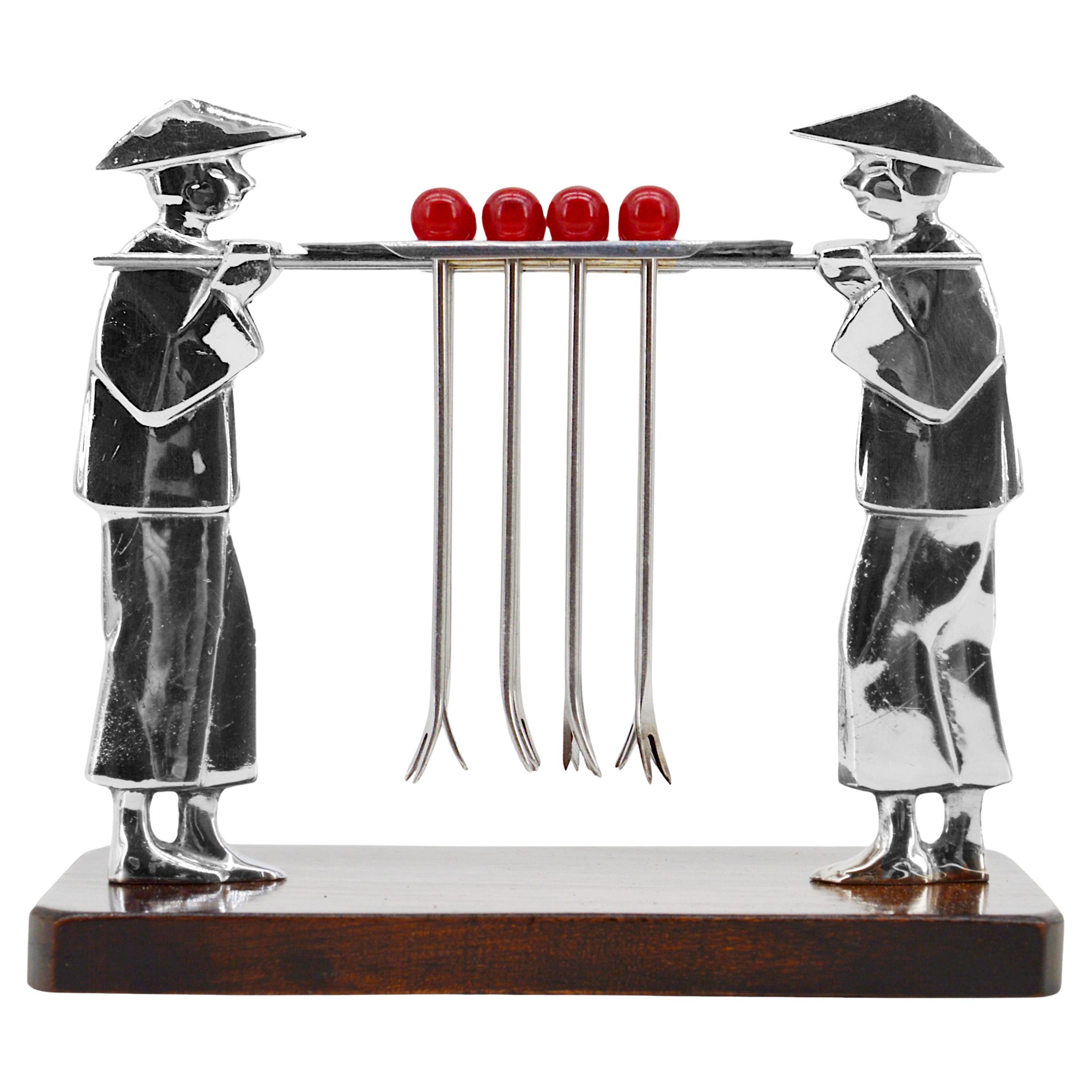 Pichets à cocktail chinois Art Déco français, 1920