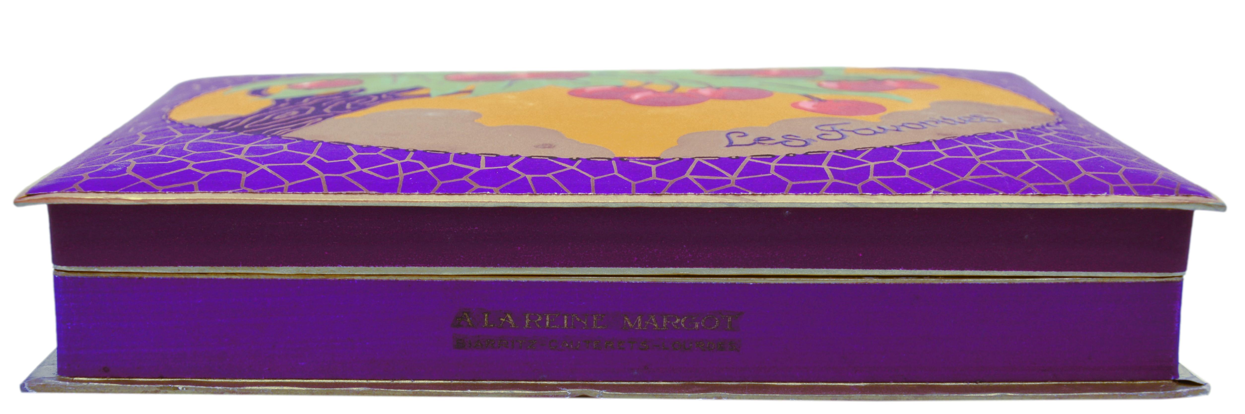 Paper French Art Deco Chocolate Box, 1910s For Sale