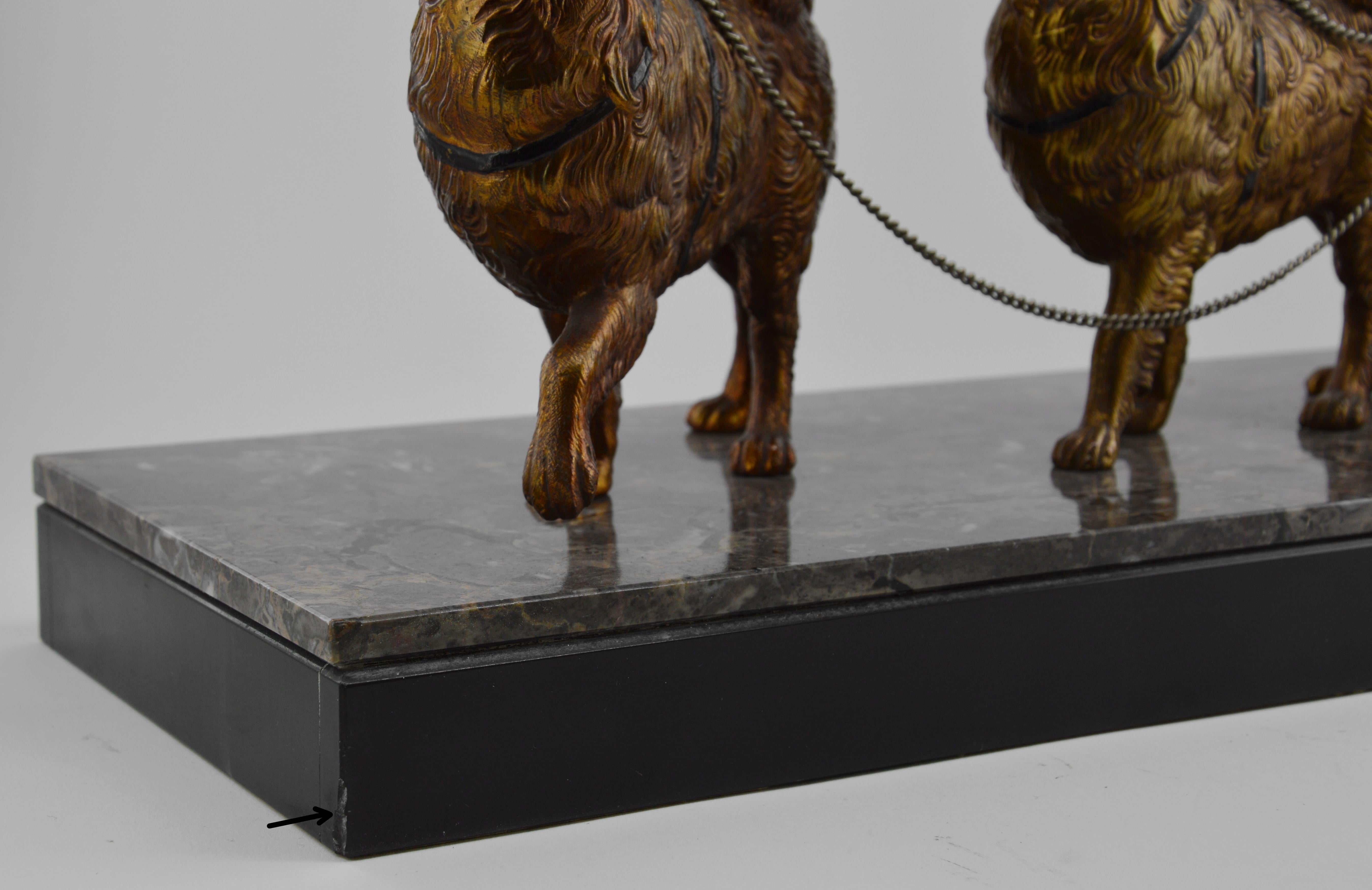 French Art Deco Chow-Chow Couple by Cham, 1930s 3