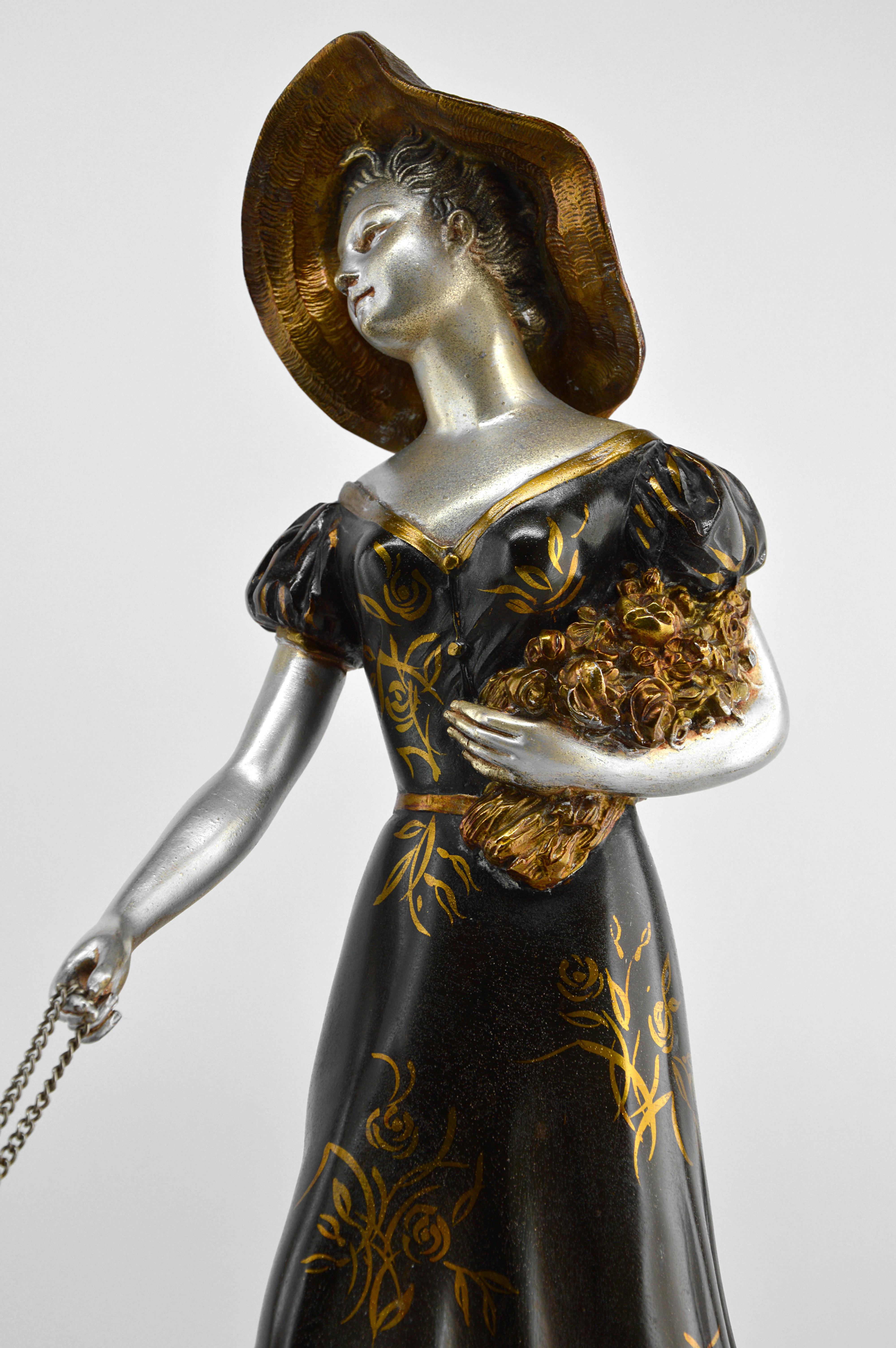 French Art Deco Chow-Chow Couple by Cham, 1930s In Good Condition In Saint-Amans-des-Cots, FR