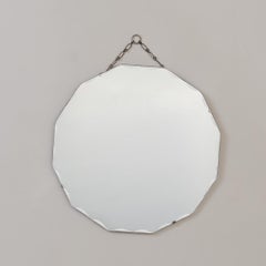 French Art Deco Circular Beveled Mirror