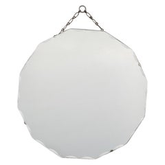 French Art Deco Circular Beveled Mirror