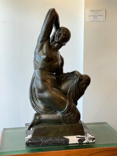 Desnudo francés Art Déco Cire Perdue Bronce de Joé Descomps