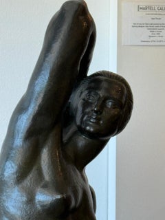 French Art Deco Cire Perdue Bronze Nude by Joé Descomps