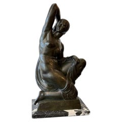 Desnudo francés Art Déco Cire Perdue Bronce de Joé Descomps